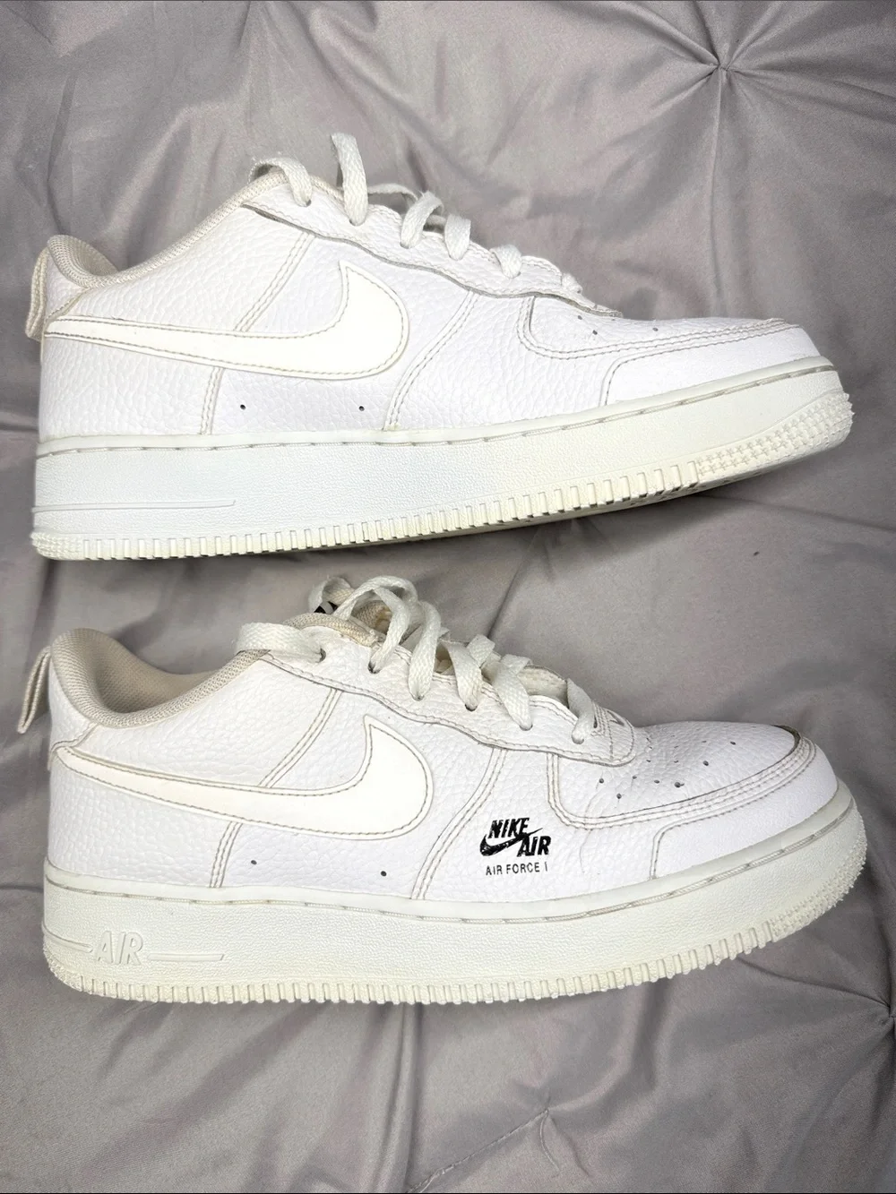 Nike Air Force 1 Low - White/Cream - 7Y